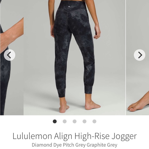 Lululemon graphite grey diamond dye high rise align jogger size 6 - Picture 1 of 8